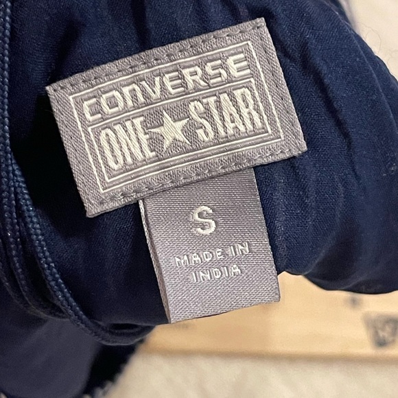 Converse one star navy white stripe cotton tank blouse - Picture 3 of 6